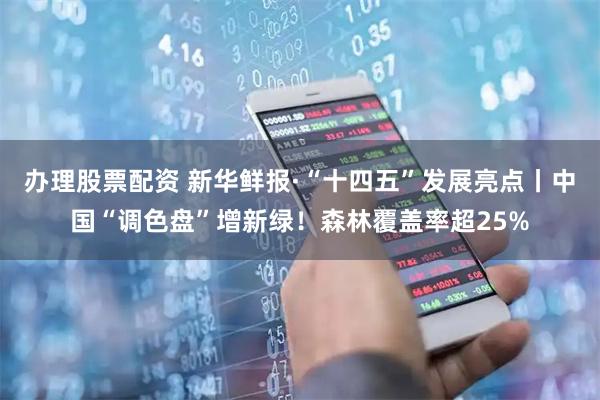 办理股票配资 新华鲜报·“十四五”发展亮点丨中国“调色盘”增新绿！森林覆盖率超25%